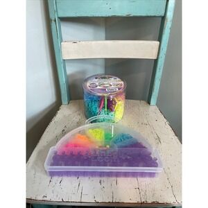 Rainbow Loom Pastel Paradise Rubber Bands Jumbo Bucket & Travel Loom Kit Tools